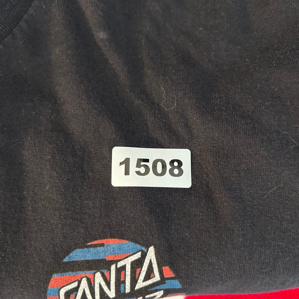 Santa Cruz Skateboards Mens Long Sleeve T-Shirt Black Stripe Dot Logo XL - Picture 6 of 6